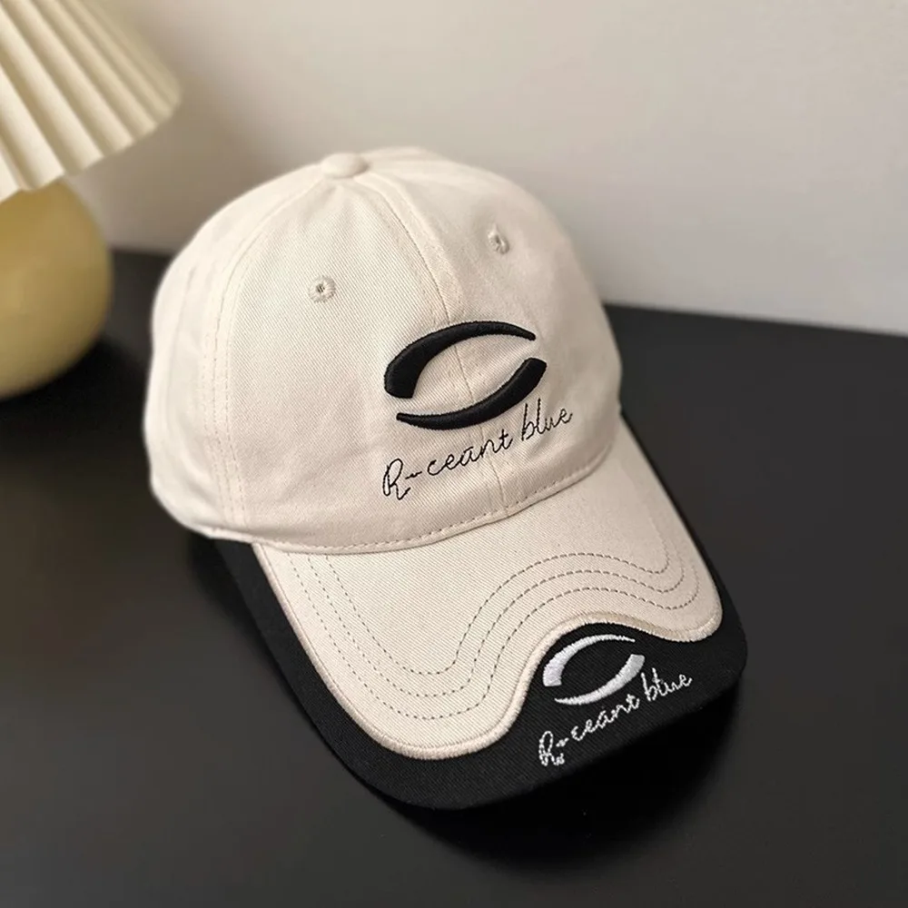 

Retro American Vintage Baseball Cap Y2K Cotton Letter Peaked Cap Embroidery Hip Hop Visors Snapback Cap Unisex