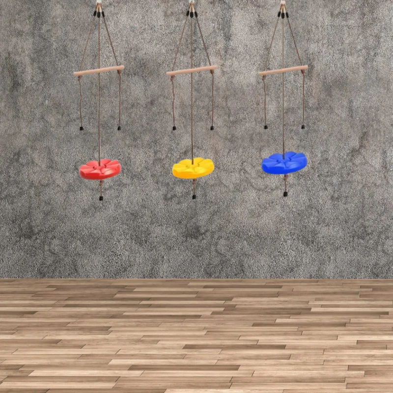 Altalena circolare 3 in 1 con stelo di scimmia, altalena per bambini, altalena circolare in plastica per interni ed esterni