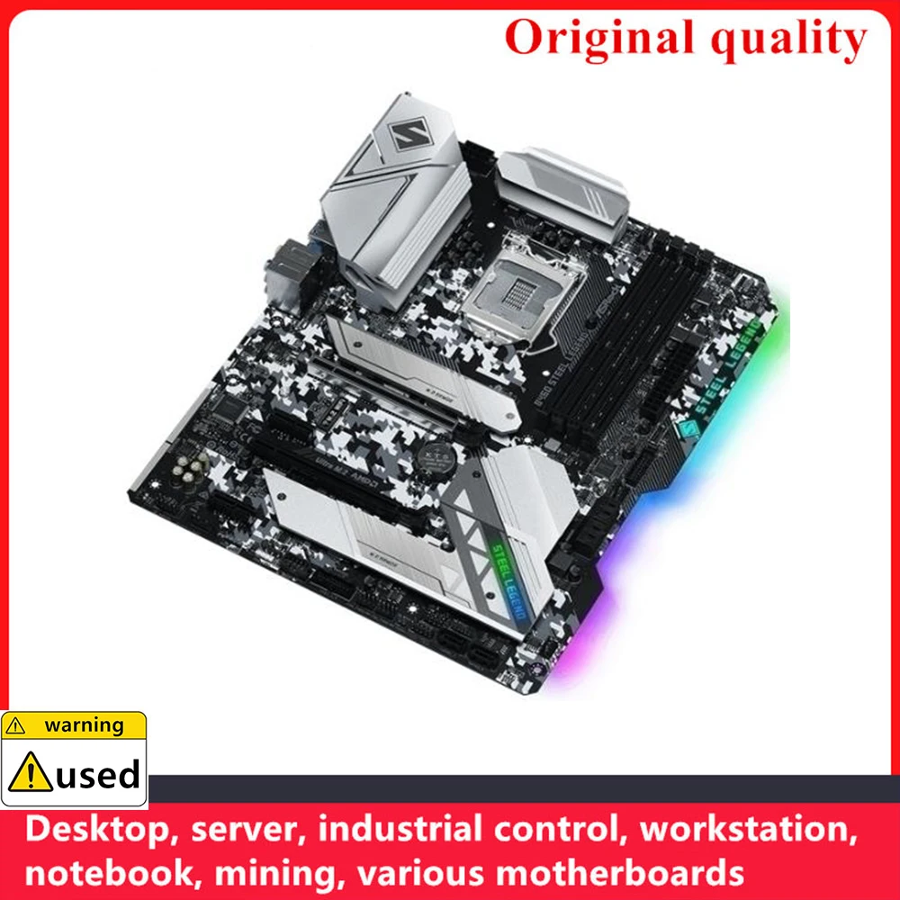 Used For ASROCK B460 Steel Legend Motherboards LGA 1200 DDR4 128GB ATX For Intel B460 Desktop Mainboard M.2 NVME SATA III