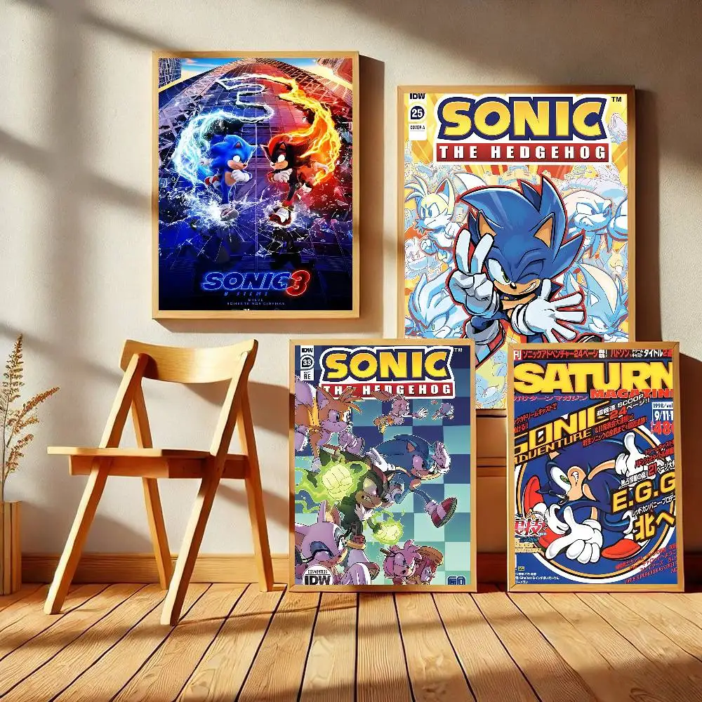 الفيلم الشعبي S-SonicS أنيمي الفيلم لزجة الملصقات خمر غرفة بار مقهى ديكور الشمال ديكور المنزل