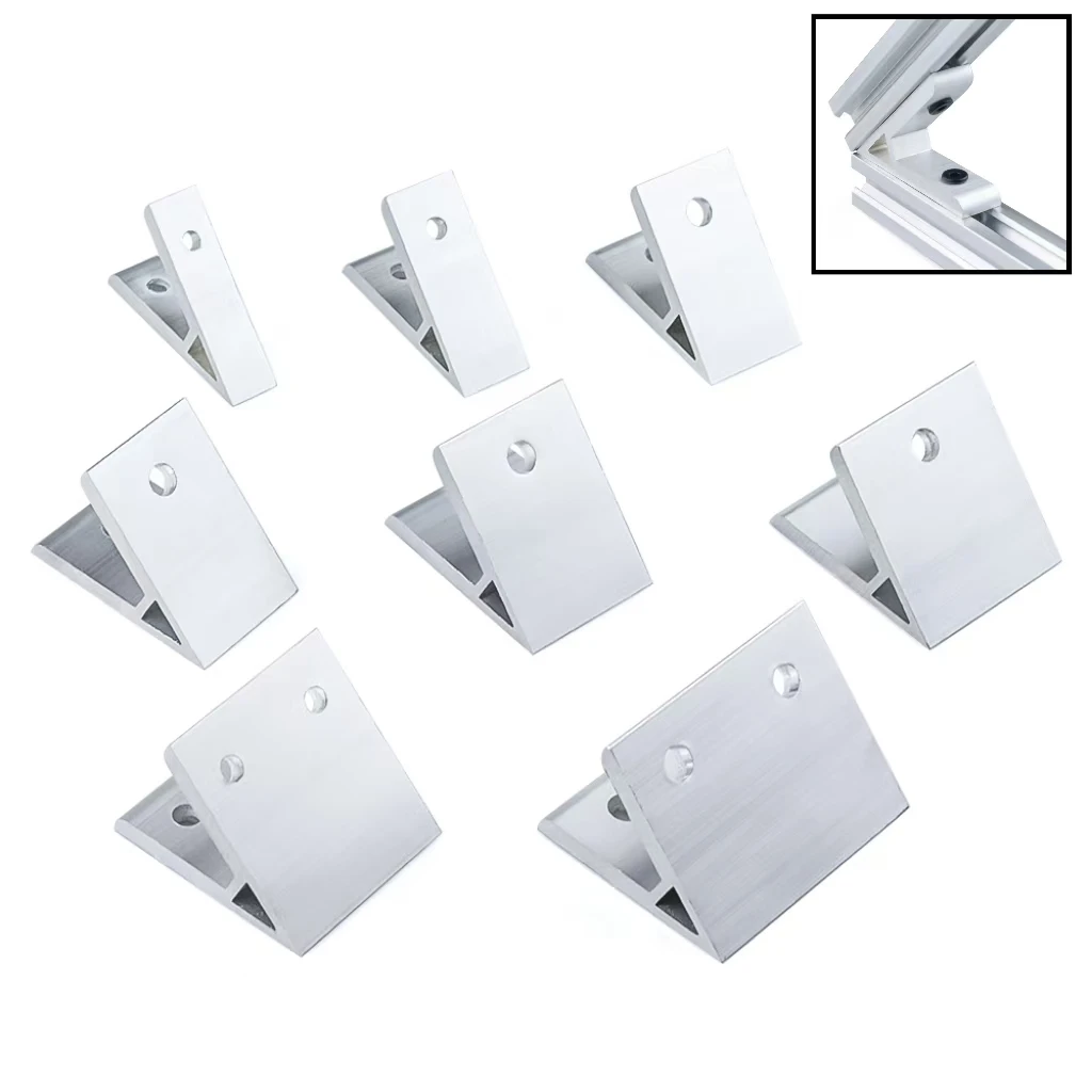 

10 Piece 45-Degree Corner Angle Bracket for 2020/3030/4040/4545/5050/6060/8080 Series Aluminum Profile Extrusion Connector Fixed