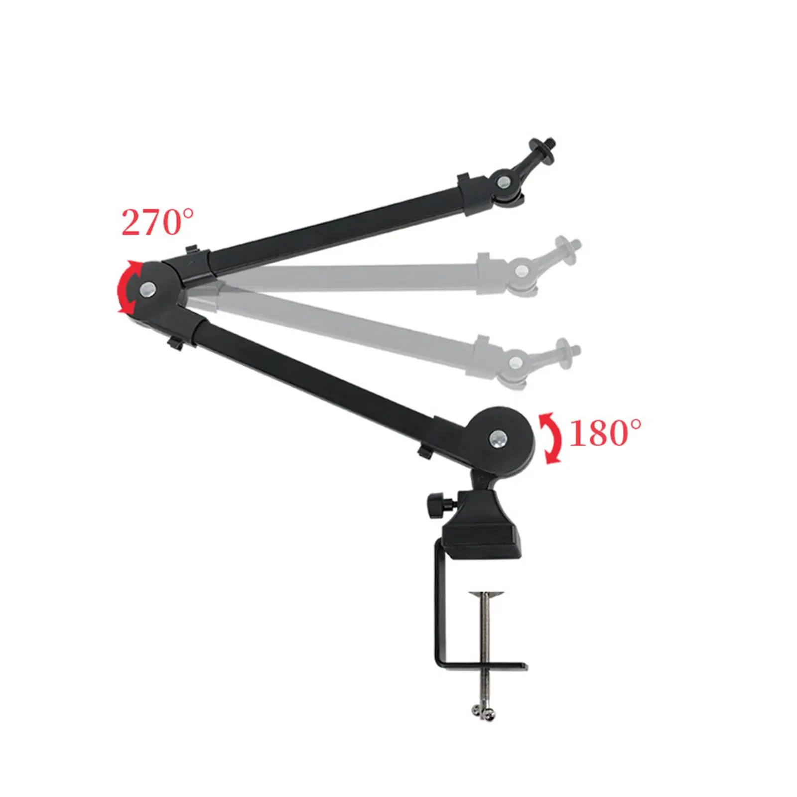 Broadcast Microphone Boom Arm 360 Rotation Heavy Duty Desk Mounted Mic Stand for Gaming Streaming Video
