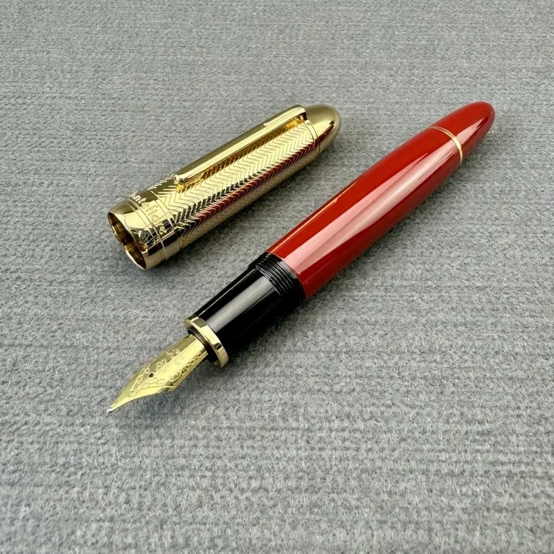 New Montefiore Full Metal Fountain Pen Iridium Gold F 0.5mm Nib Ink Pen Absorb Ink Financial School Supplies Write Stationery