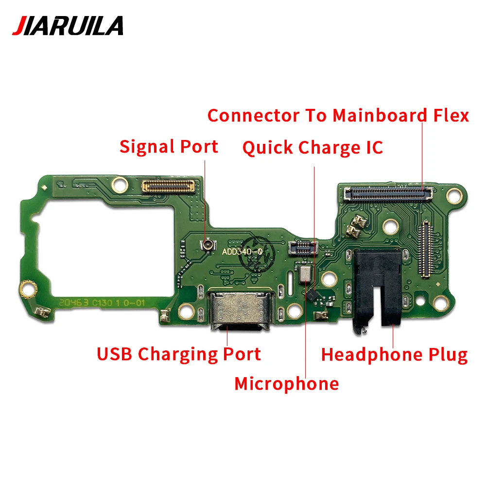 10Pcs，Tested For Oppo A95 A74 Find X3 Lite Realme 8 Reno 6 Lite  4 5 5K USB Charging Port Dock Charger Plug Connector Board Fle