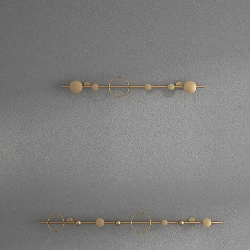 Simple Gold Clothes Hanger with Solid Weight Bearing Creative round Rack Wall Key Holder Stylish Storage Modern Hanging Solution