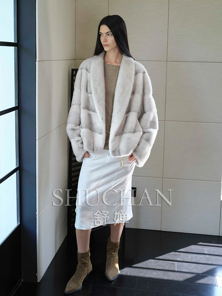 Winter 2024 New Casacos Femininos Inverno  Mink Fur  Abrigo De Piel Mujer Invierno Winter Coat Women  Fur Jacket