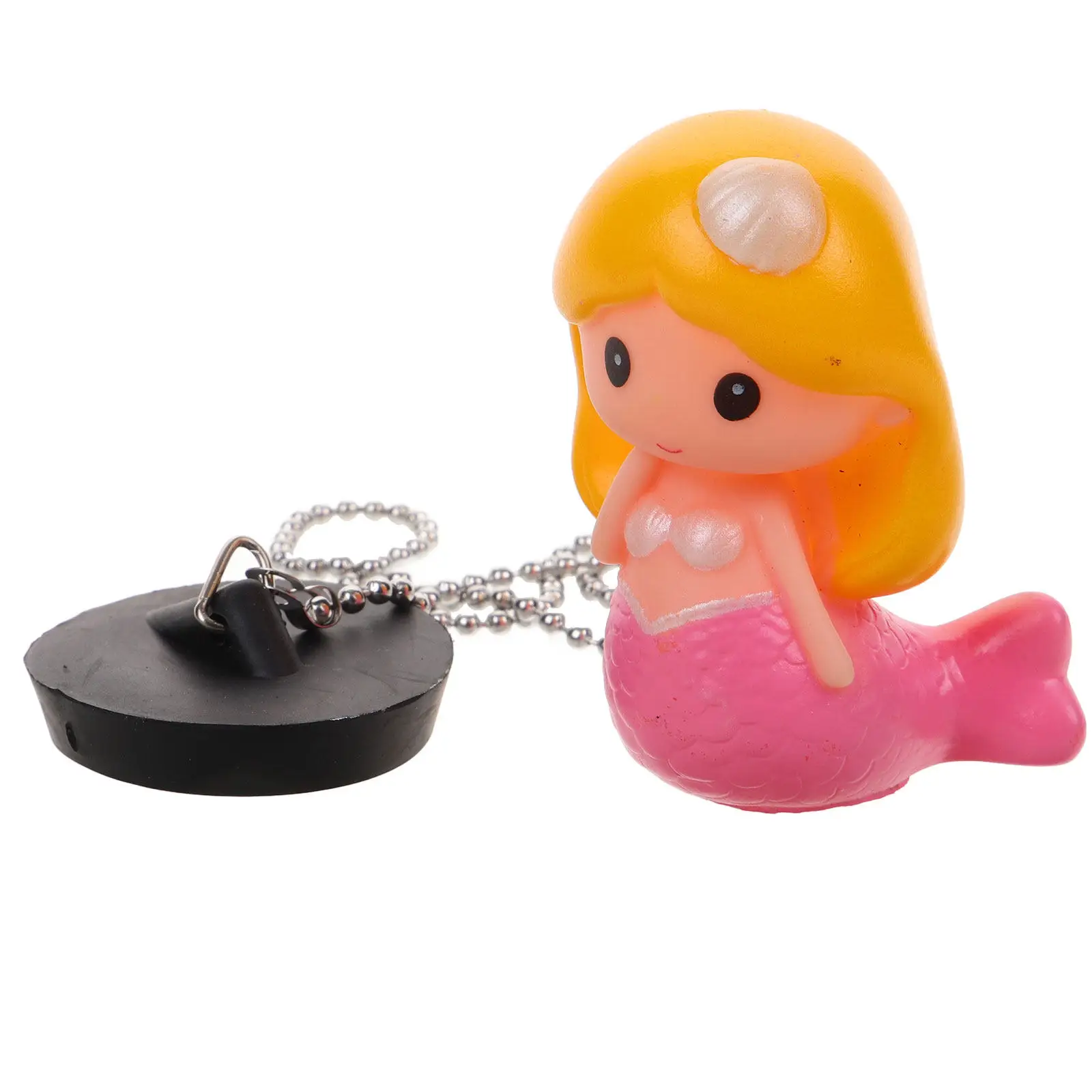 

Mermaid Bathtub Plug Rubber Drain Stopper For Bath Tub Bathroom Sink Accessories Chain Included Waterproof Seal