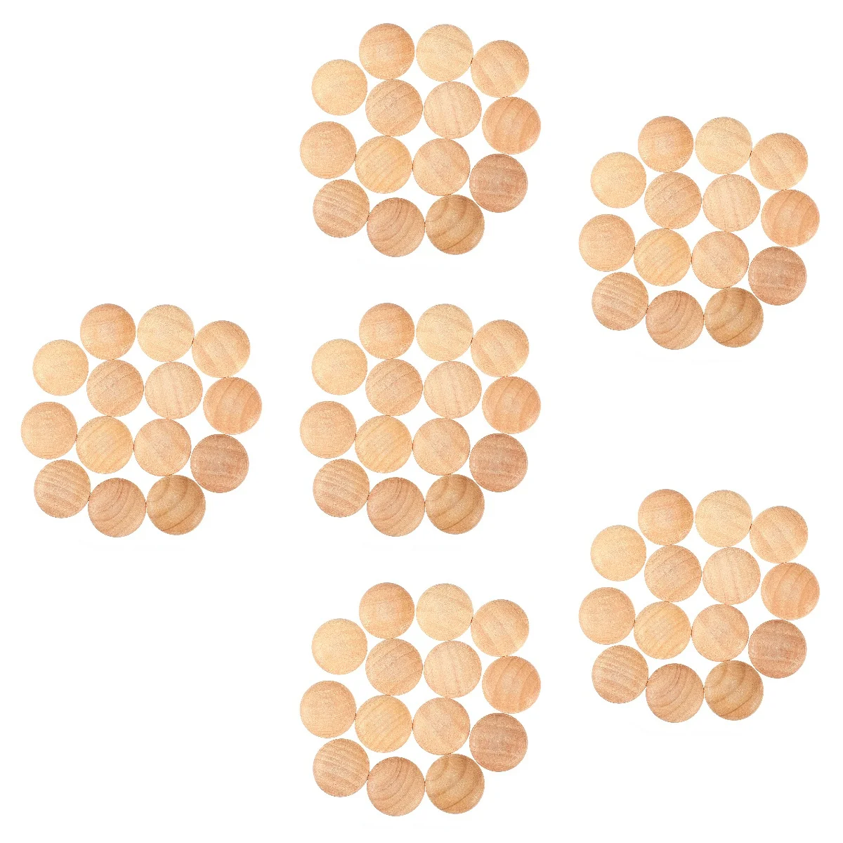 Juego de 6 uds de 6 tapones, cubiertas para orificios de tornillo, decoración de madera dura para gabinete, muebles decorativos