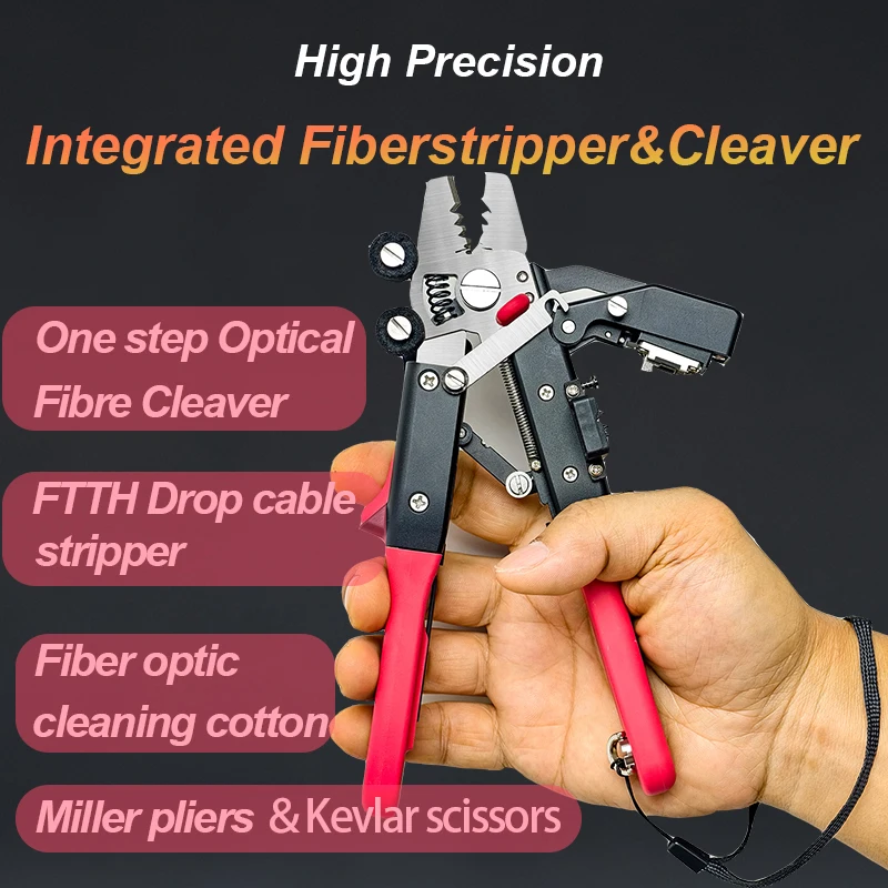 Signalfire MC-16 Multi-Function Fiber Stripper FTTH Drop cable stripper Miller stripper Integrated Fiber stripper&Fiber Cleaver