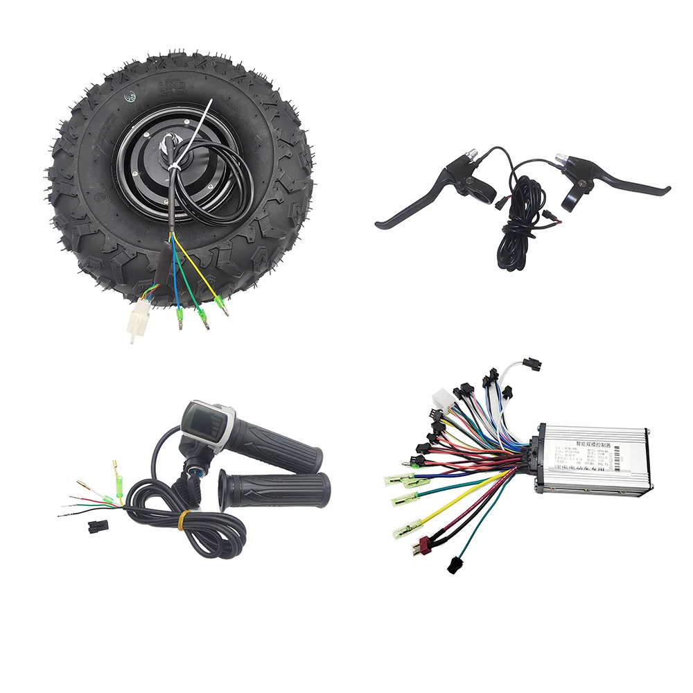 Elektrische Kruiwagen Hub Motor Kit 24V 36V 48V 350W 500W All Terrain Off Road ruwe Wiel 14.5"