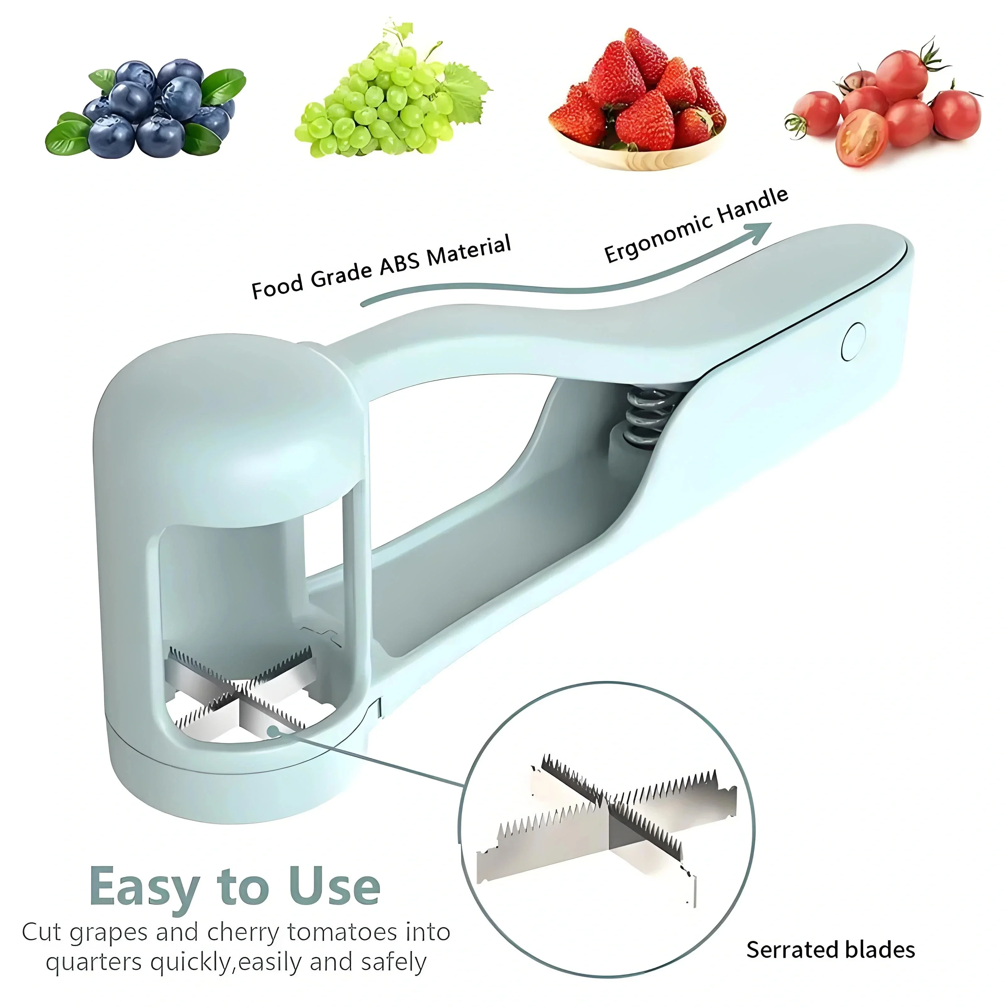 Fruit salad splitter, children's crafts, small kitchen accessories, tomato slicer, grape tool, cherry baby cutting tool