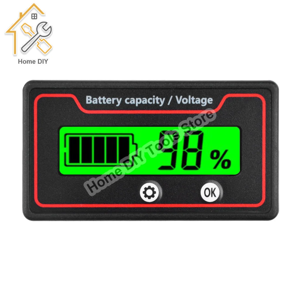 9-120V Battery Capacity Indicator Car Motorcycle Digital Voltmeter Voltage Tester Meter Tool 12V 24V 36V 48V 60V 72V 84V