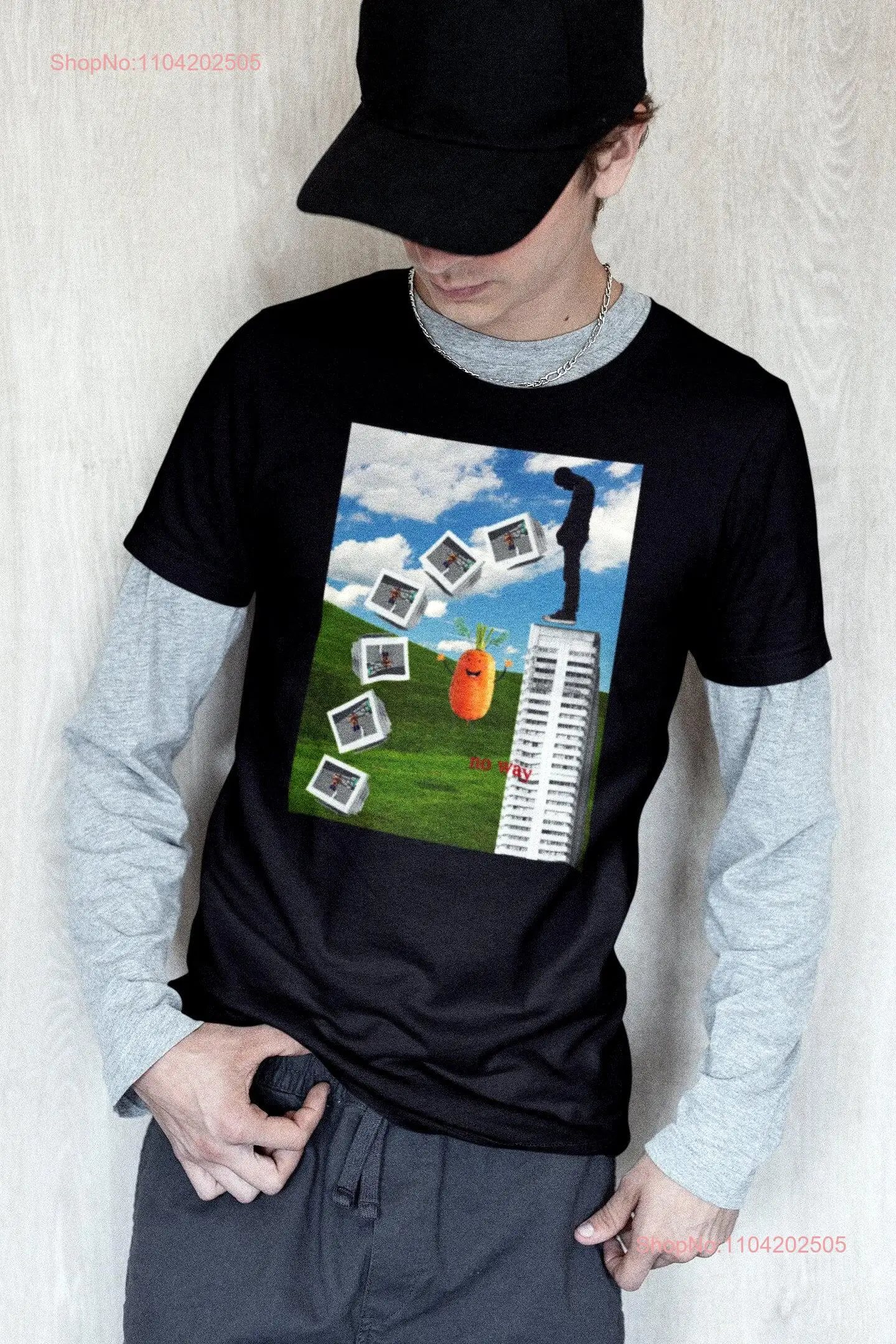 Weirdcore T Shirt Surreal Aesthetics Silly Skyscrapers 90s Retro Gaming s True Clothing long or short sleeves