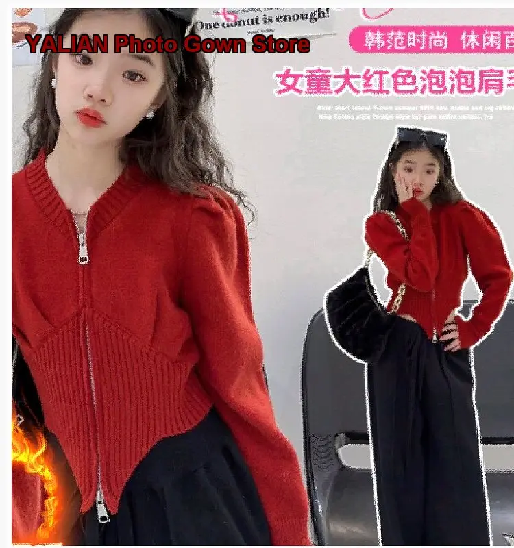 Girls Spring Autumn Open Front Cardigan Baby Warm Stylish Jacket