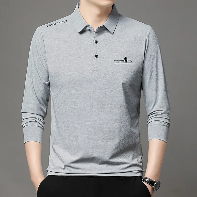 High End Male Polo Shirts Turn-down Collar Short Long Sleeve Summer Autumn Casual Tops & Tees Business Man Office Wear Clothing