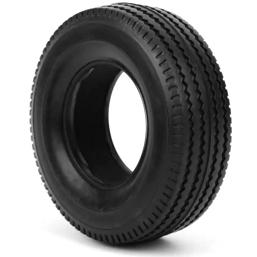 2/4pcs 385/65 R22.5 Hard Rubber Tires for 1/14 Tamiya RC Semi Tractor Truck Tipper MAN King Hauler ACTROS SCANIA Upgrade Parts