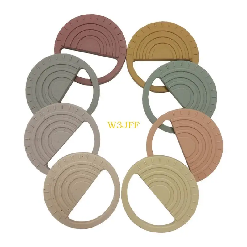 Đồ chơi teether silicone w3jf cho trẻ đeo tay nhai đồ chơi bpa miễn phí que mol trẻ sơ sinh mọc răng đồ chơi núm vú giả