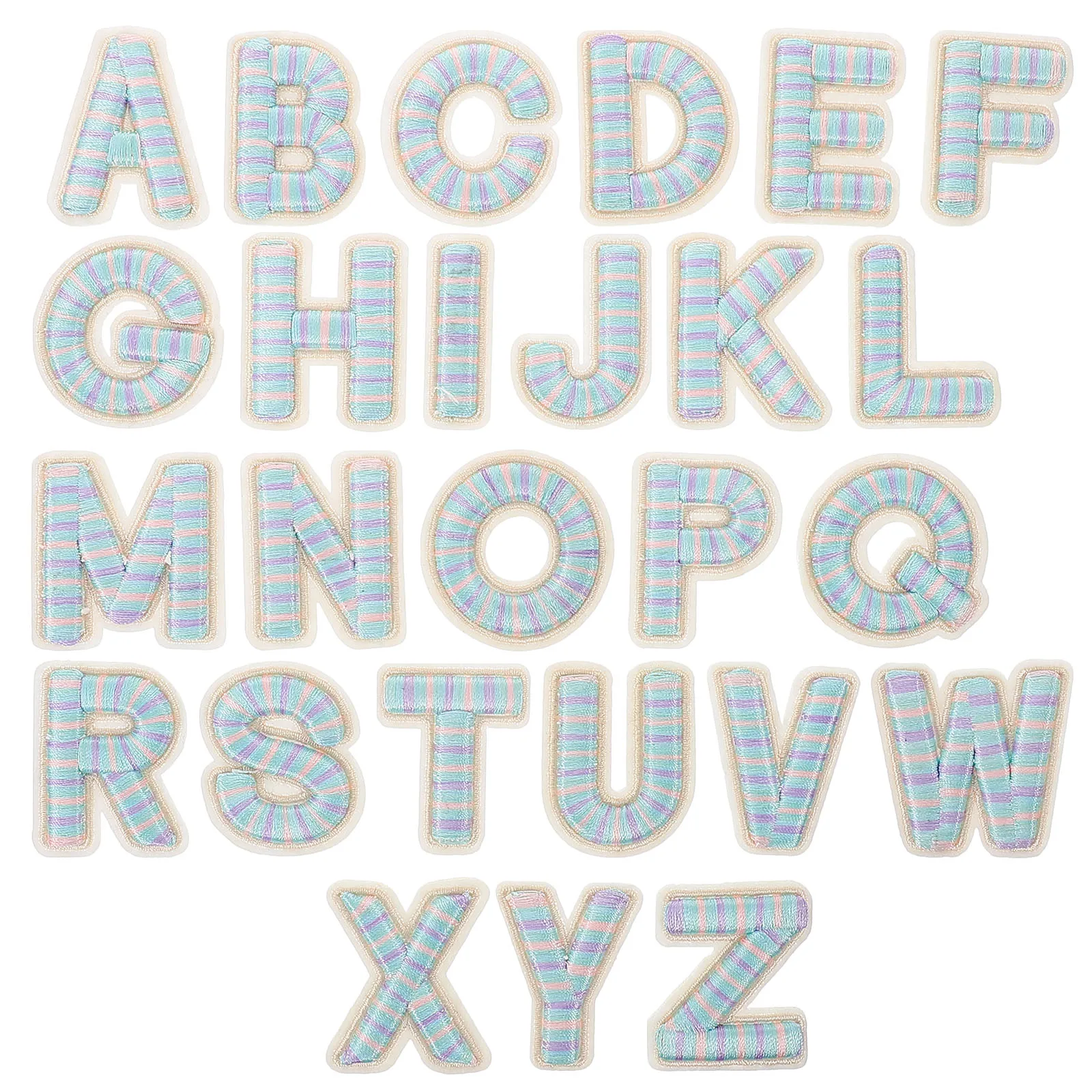 

26 Pcs Alphabet Badge Patch Embroidery Clothing Patches for Embroidered Fabric Diy Jean Letters Crocheted Stickers Ironing