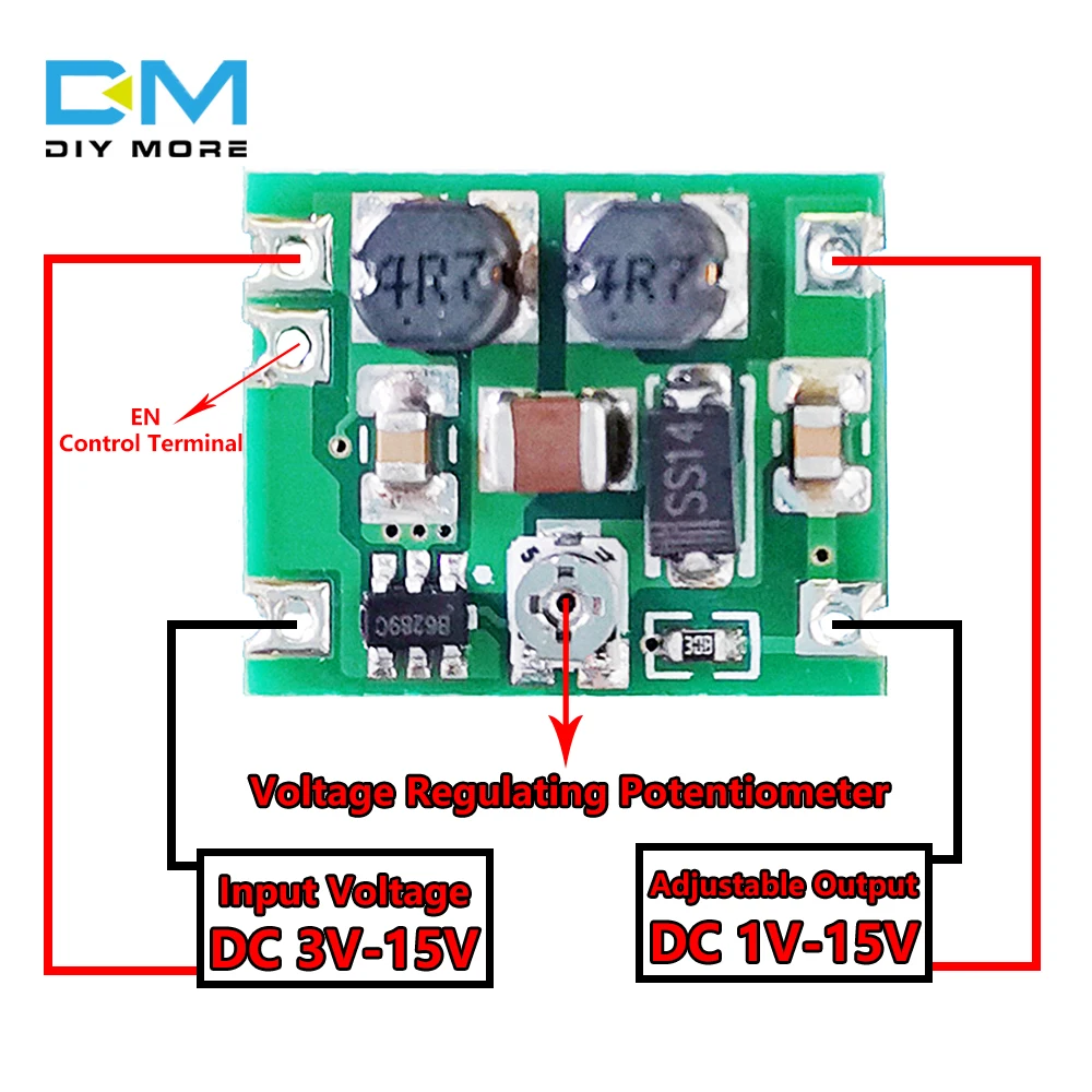 diymore DC-DC buck-boost Converter module 3V~15V to 1V~15V 5V 6V 9V 12V 700ma/5W Automatic Adjustment Step Down/UP Power Voltage