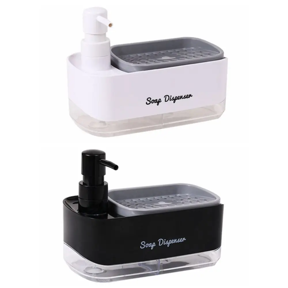 

Plastic Kitchen Soap Dispenser with Sponge Holder Leak-Proof Detergent Dispenser Cleaning Tool Hand Soap Pump