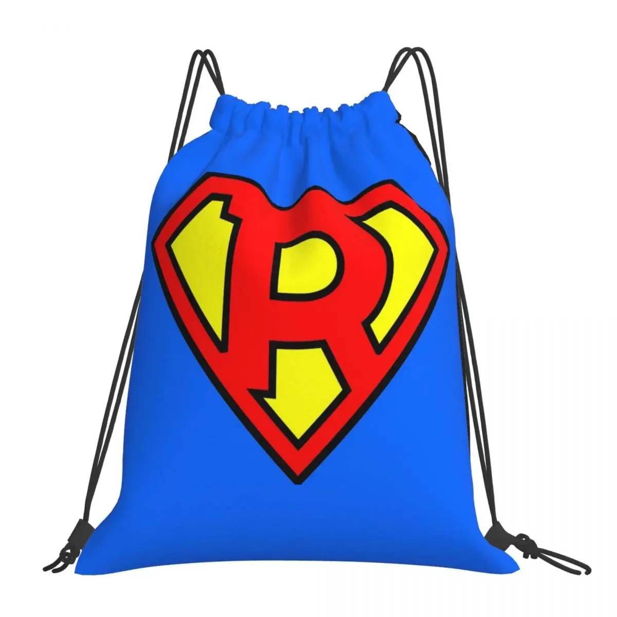 

Letter R Super Letter Vol.1 Backpacks Portable Drawstring Bags Drawstring Bundle Pocket Sports Bag BookBag Man Woman Students