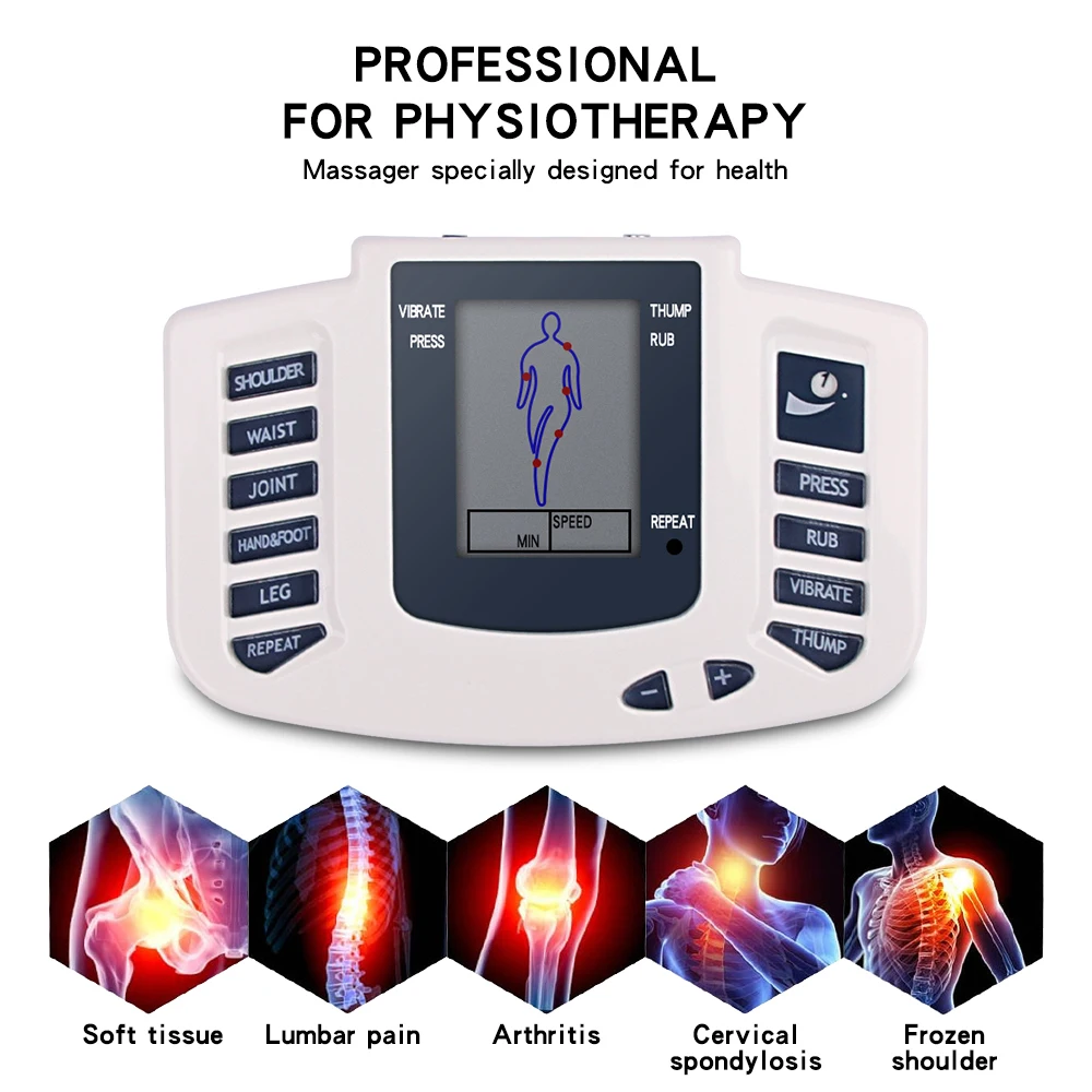 Electrostimulator Physiotherapy 12 Modes Machines Eletric Compex Muscle Stimulator EMS Pulse Acupuncture Massager For Body