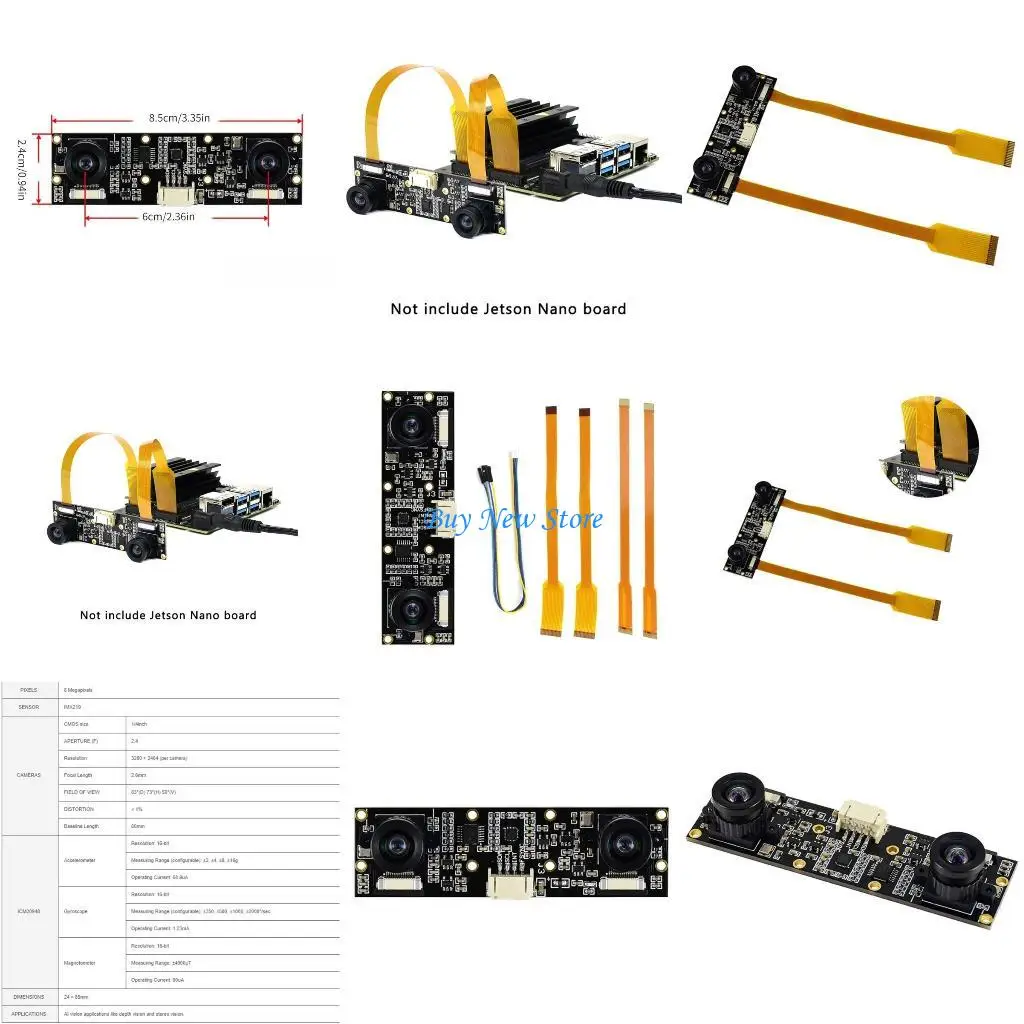 

20CE IMX219 Binocular Camera Module for Vision Development Support Raspberry CM3/CM3+