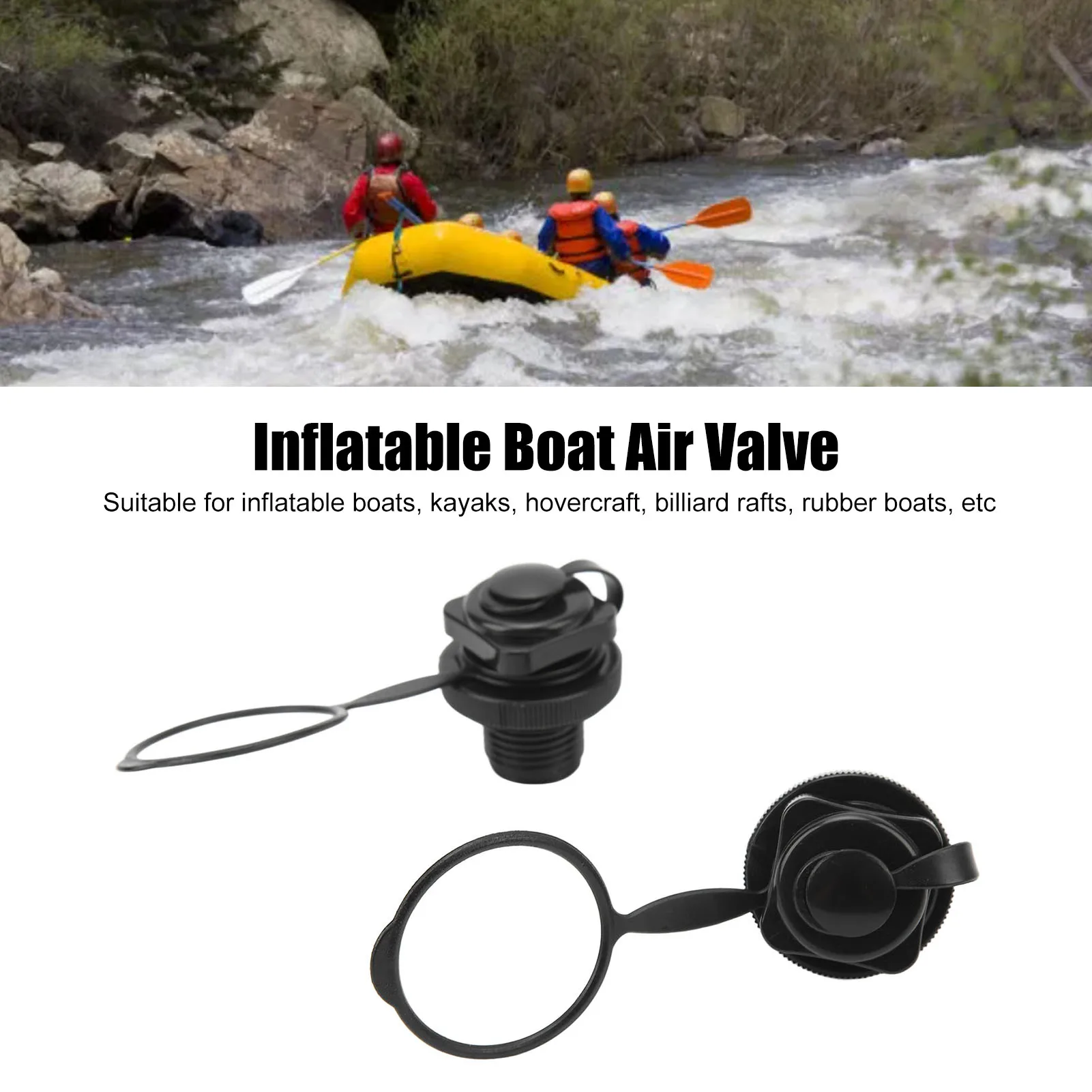 Kajak-Ventil Spiralventil Schlauchventil Schlauchbootventil Ersatz PVC 2 Stück Kajak-Luftstopfen