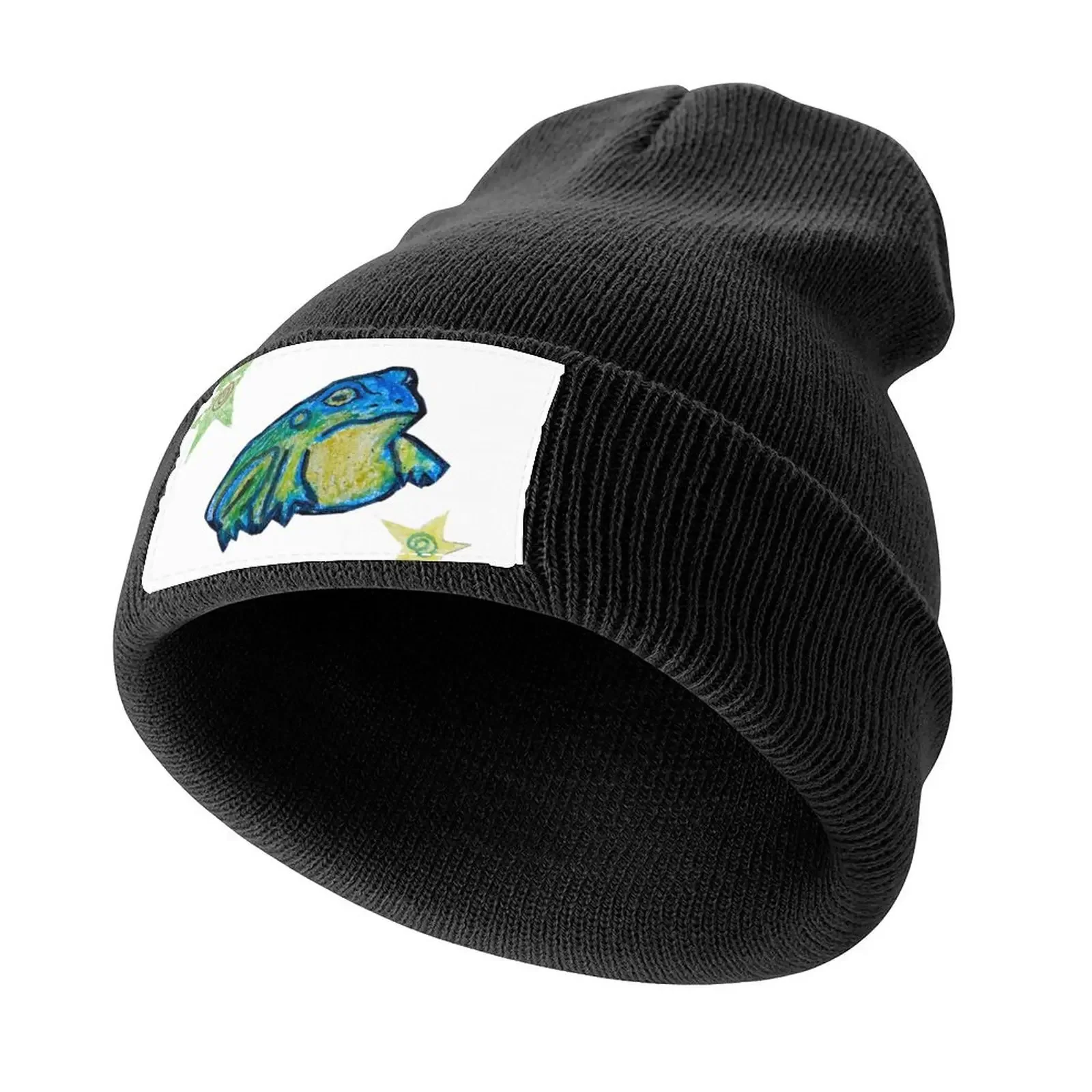 

Crayon frog Knitted Cap Beach Outing funny hat Hat Beach Luxury Woman Men's