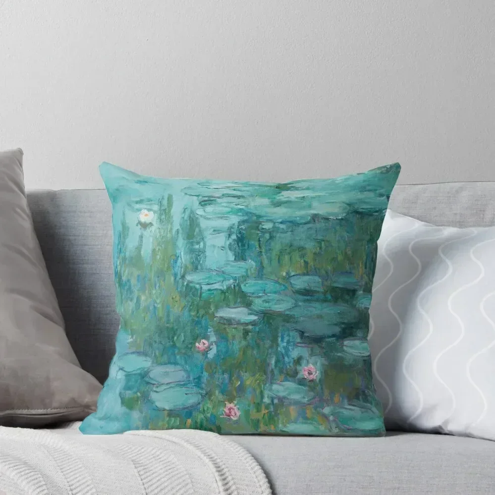 Water Lilies by Monet, 1915 Throw Pillow Sofa Cushions Cover Decorative Cushions For Luxury Sofa Elastic Cover For Sofa pillow