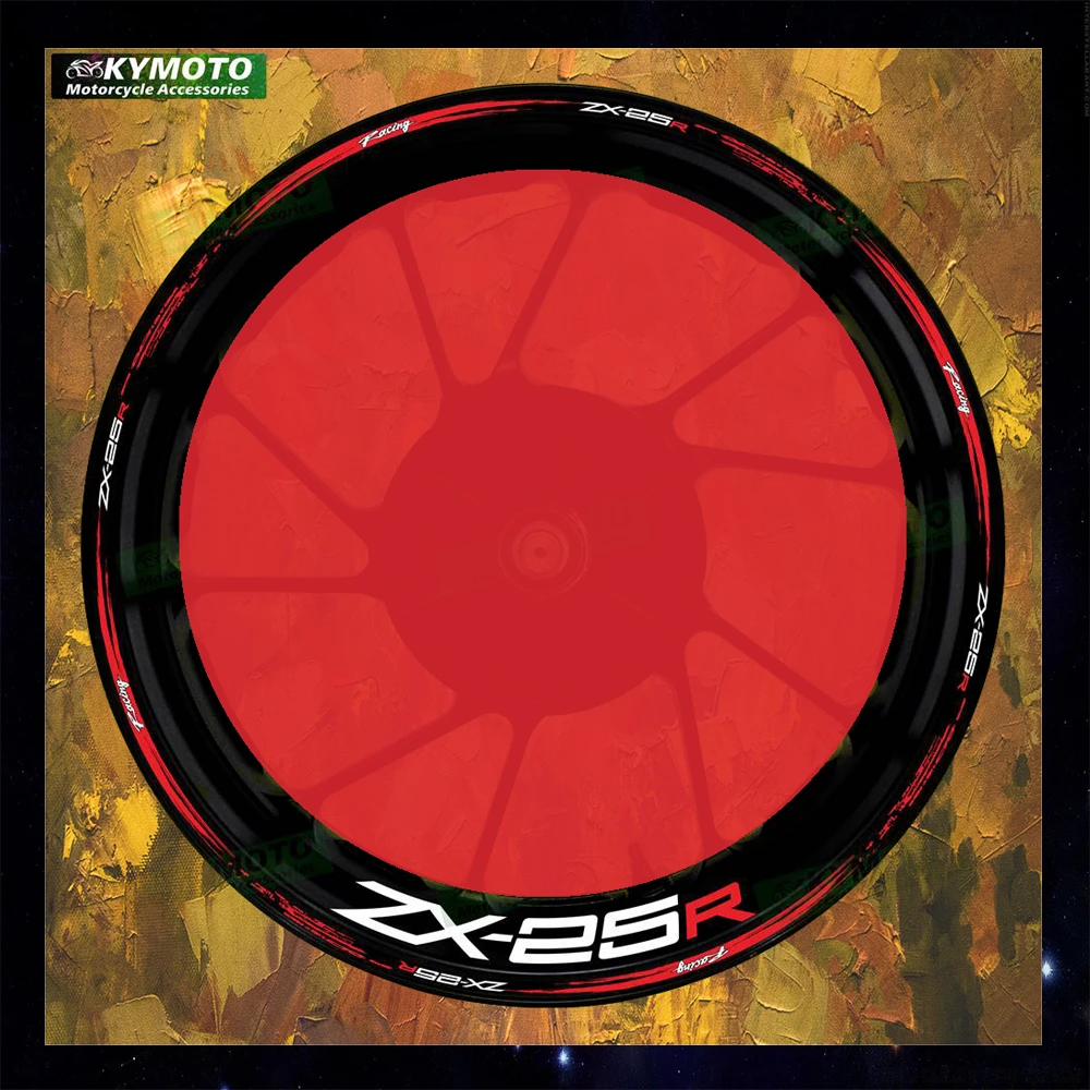 

Для ZX-25R ZX25R аксессуары для мотоциклов 17-дюймовые наклейки на передние и задние колеса модифицированные светоотражающие наклейки на обод колеса украшения