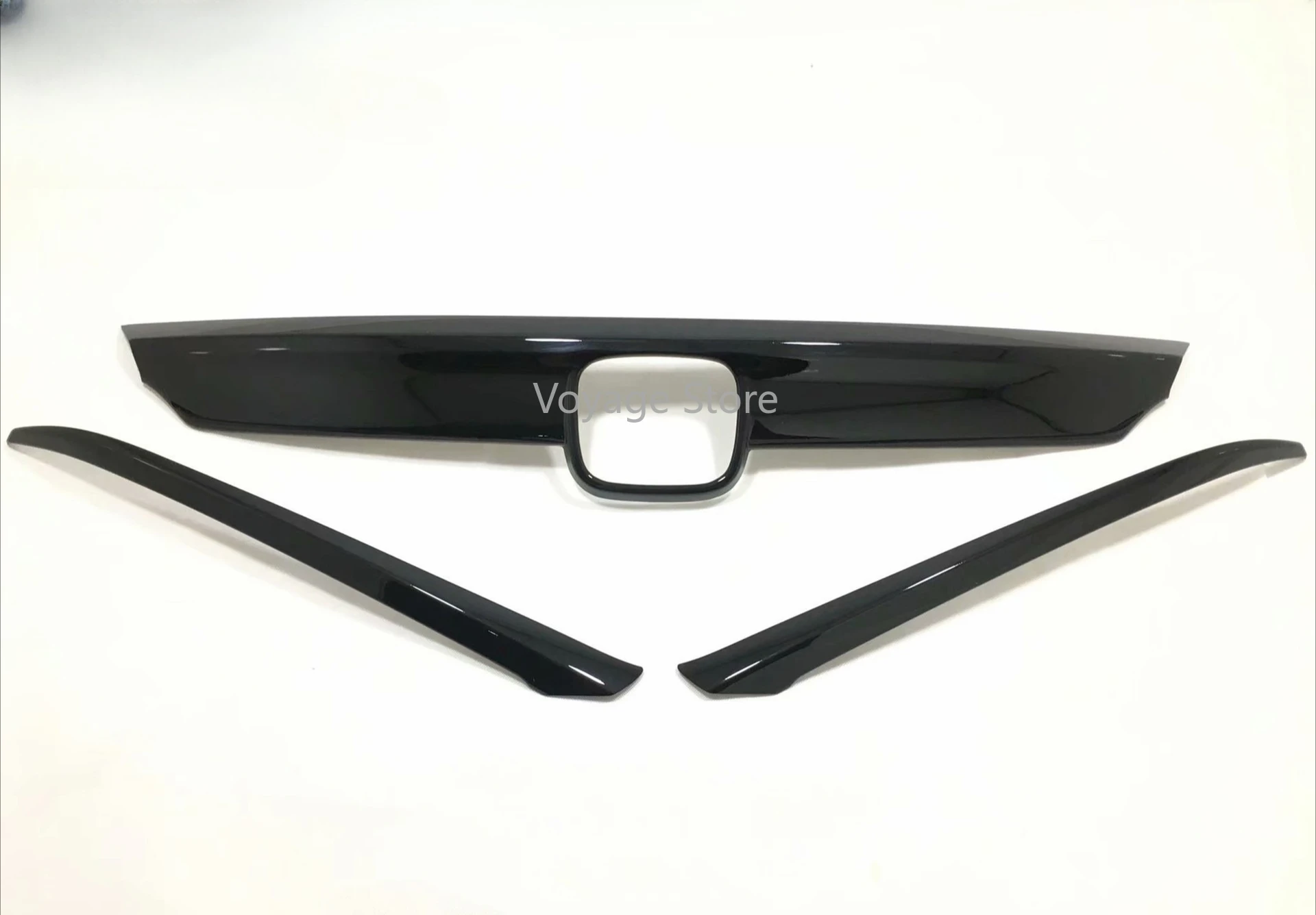 

For 18 10th generation Accord front cover trim strip front hood modification bright black front middle net trim decoration