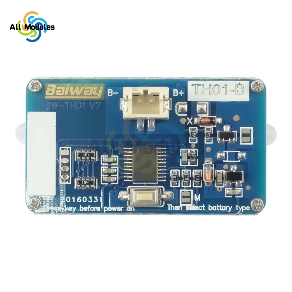 Waterproof Battery Capacity Tester Blue Backlight Display Lithium Battery Capacity Indicator Lipo li-ion Remaining Power Tester