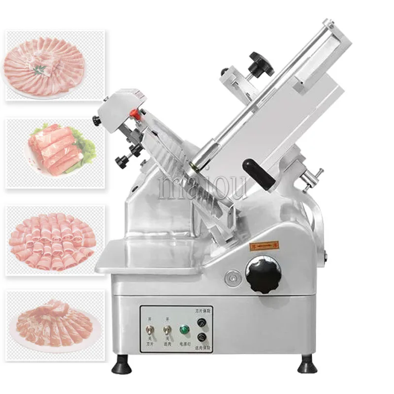 Blade Electric Food Slicer Grinder Home Meat Slicer Machine Commercial Deli Meat  Beef Mutton Turkey Cutter