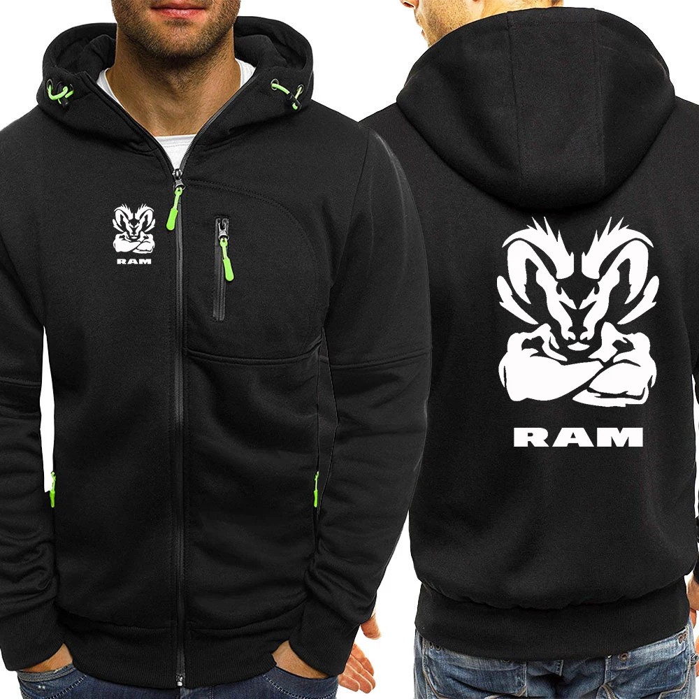 Ram 1500 Turbo Car Logo Print 2026 Best Seller Simple Style Daily Commute Hooded Coat Spring And Autumn Men's Cardigan Hoodies