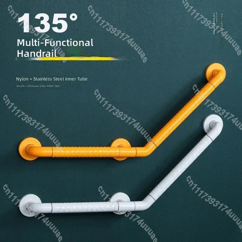 Stainless Steel Toilet Safety Grab Bar Non Slip Bathroom Handrail for Elderly Disabled Accessible Support Handle Wall Mounted