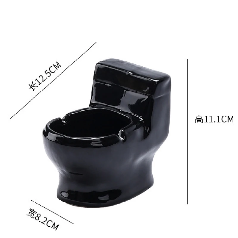 Creative Ceramic Toilet Ashtray Storage Cigarette Case Home Decoration Accessories Suitable for Home Office Use Ceramic Ashtray