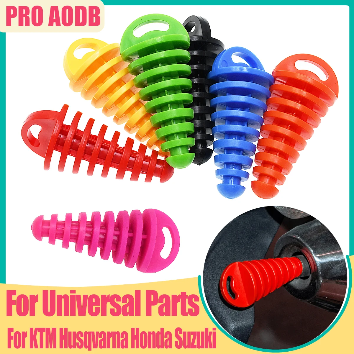 Motorcycle Accessories Exhaust Pipe Motocross Tailpipe PVC Air-bleeder Plug Exhaust Muffler Wash Plug Pipe Protector Universal P