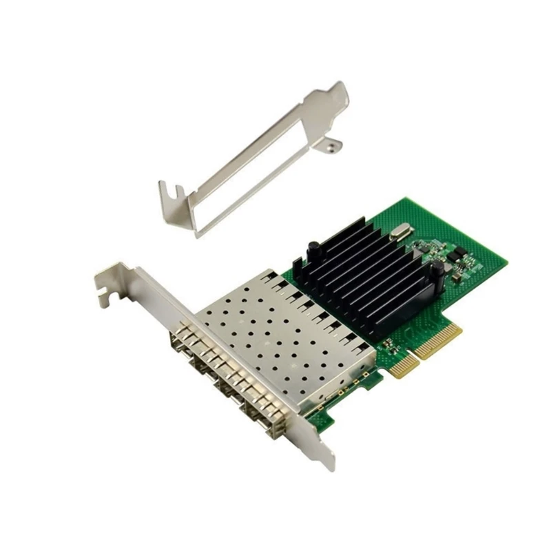 I350AM4 Chip PCIeX4 4Port 1000 Mbit/s Glasfaser SFP Server Desktop-Netzwerkkarte QXNF