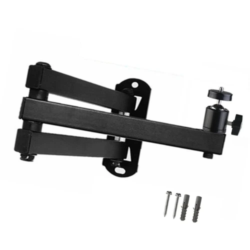 Soporte plegable para colgar proyector, soporte montaje en pared con tamaño tornillo 1/4"" para estante seguro para montaje en pared y techo