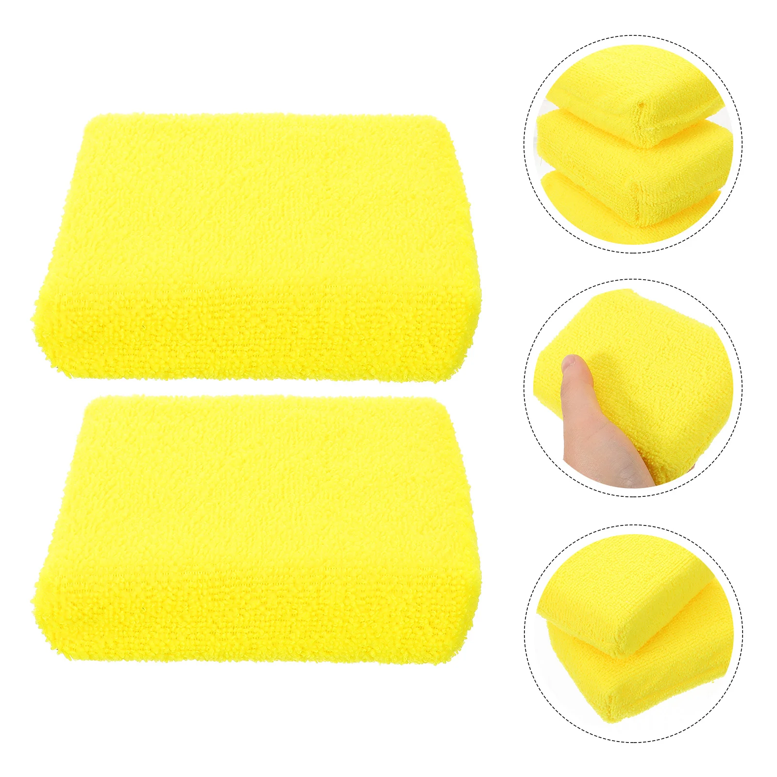 

5 Pcs Car Wash Towel Cloth Automotive Applicator Pads Buffer Fiber Waxing Tools Buffing Cleaning Kit