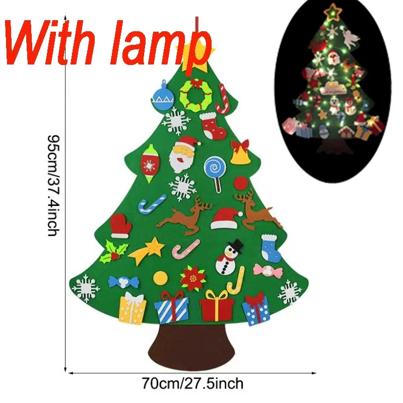 Kids DIY Christmas Tree Toys Kit Montessori Toy Handmade Felt Christmas Tree Craft Diy Set Christmas Children Gift New Year Gift