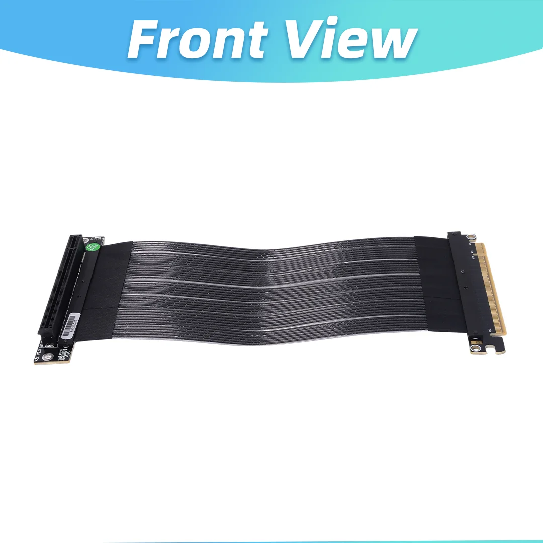 PCIe 5.0 X16 GEN5 Graphics Card Extension Riser Cable 90 Degree High Speed Soft 512Gbps for NVIDIA RTX50 AMD RX90 GPU 5~100cm
