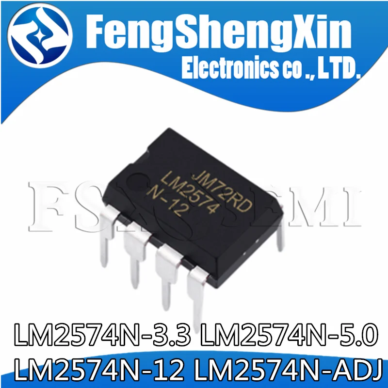 

10pcs LM2574N-3.3 LM2574N-5.0 LM2574N-12 LM2574N-ADJ DP-8 LM2574N LM2574