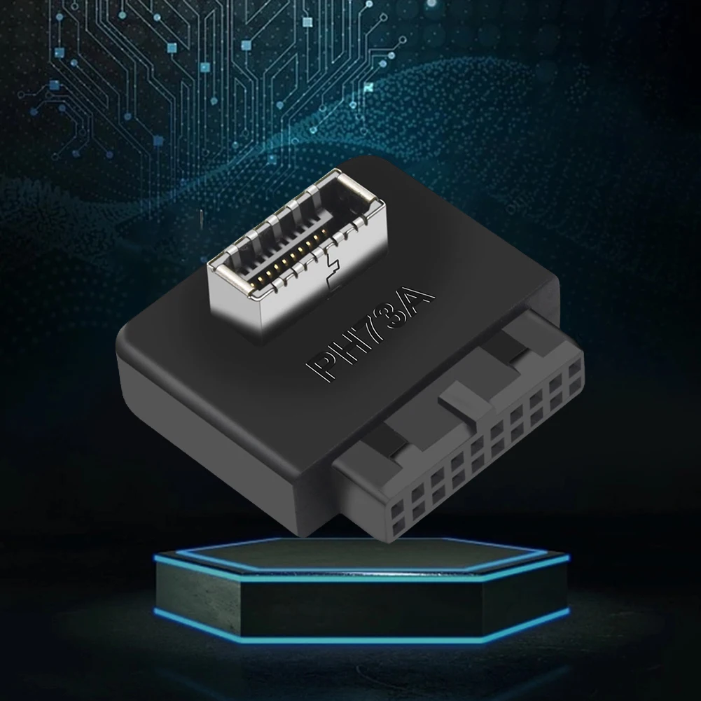 USB3.0 19/20P To TYPE-E Adapter Max Transmission Speed 10Gbps Conversion Plug TYPE-C Insert Port for Computer Motherboard