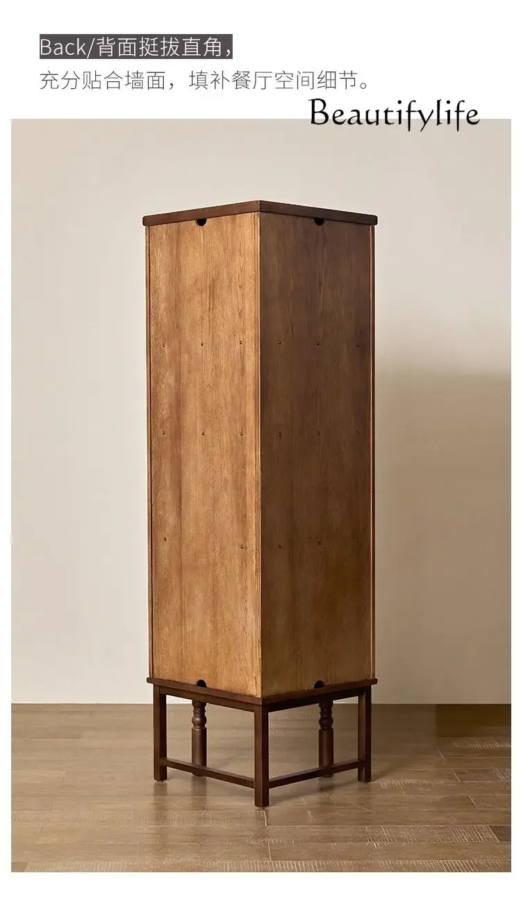 X36 French Retro Solid Wood Living Room Corner Cabinet Household Corner Simple Triangular Cabinet