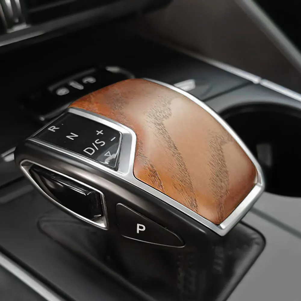 

For Volkswagen 19-25 Touareg central control gear head solid wood gear head buckle replacement accessories