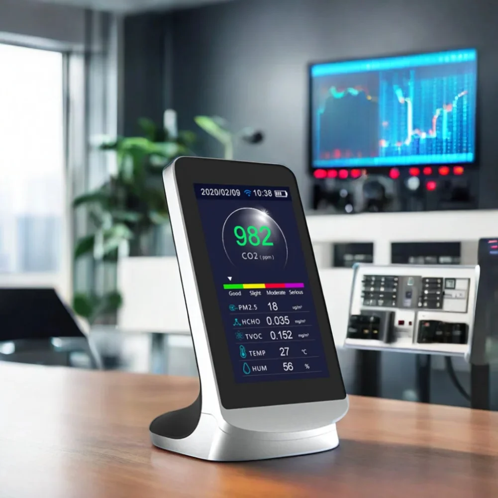 

Advanced DM72B Air Quality Detector with Wifi for Real time PM2 5 CO HCHO TVOC Temperature Humidity Monitoring