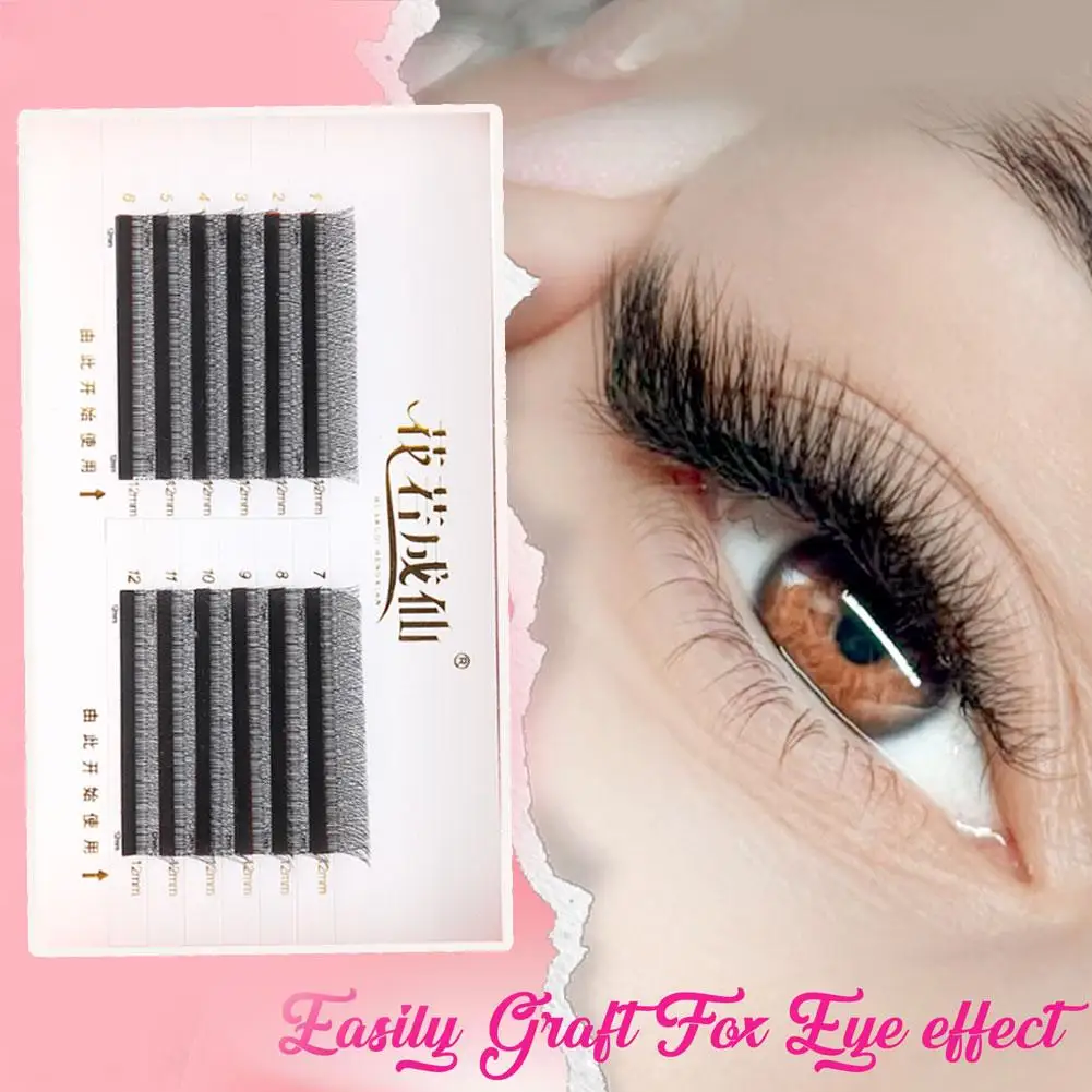 Extensiones de pestañas Negro mate Natural Punta única Forma de U Extensiones de pestañas 2D Y Fans Volumen Pestañas postizas individuales