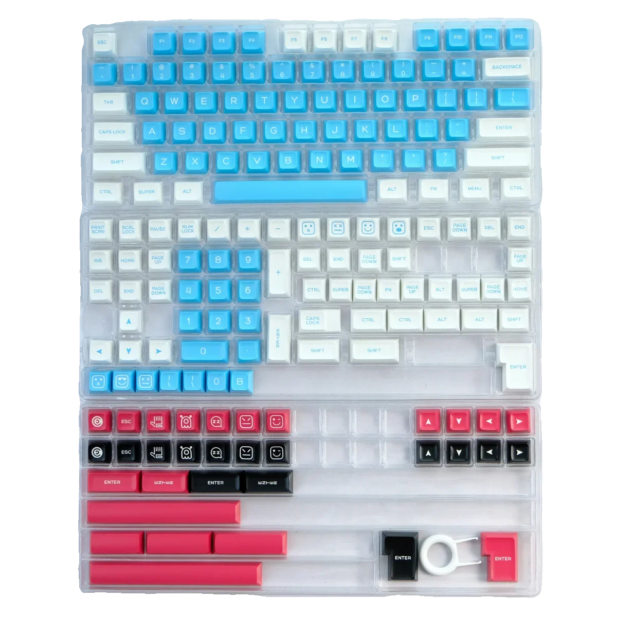 أغطية مفاتيح PBT بلونين، مجموعة كاملة من أغطية مفاتيح قولبة الحقن بلونين GMK75/87/98/1